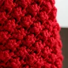 Red Cream Christmas Decor Gift Knitting Long Sock