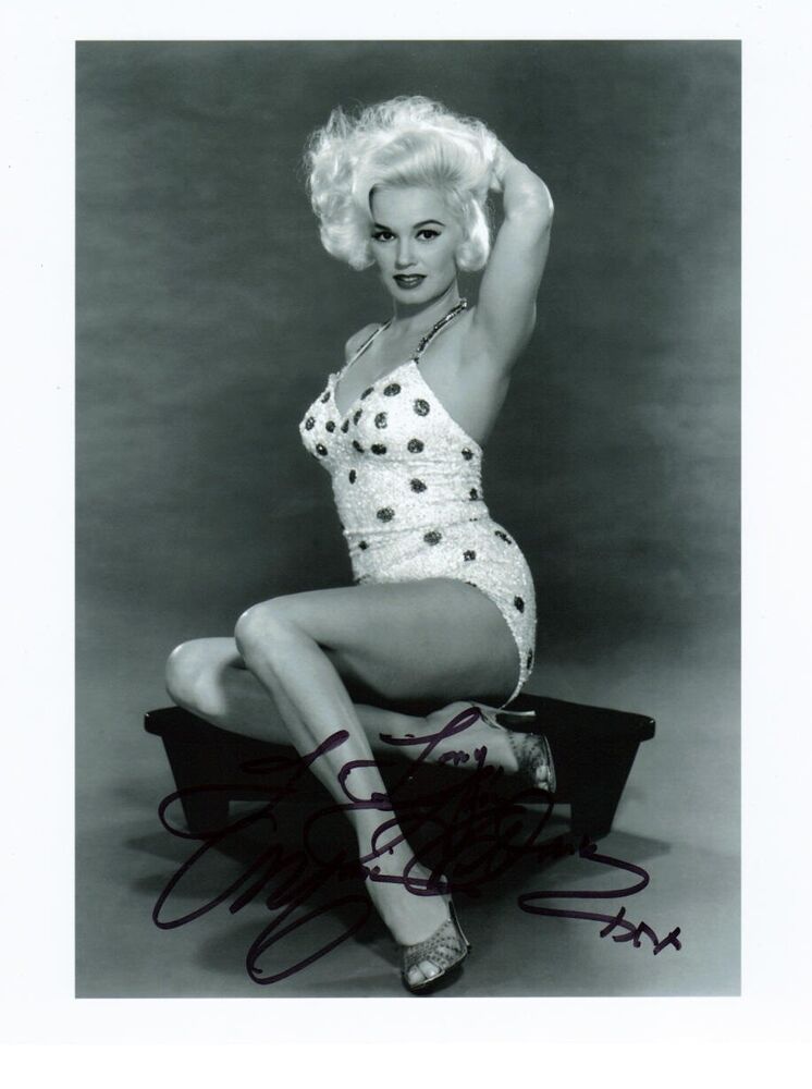 Mamie Van Doren Original Autographed 8X10 Photo Poster painting #2