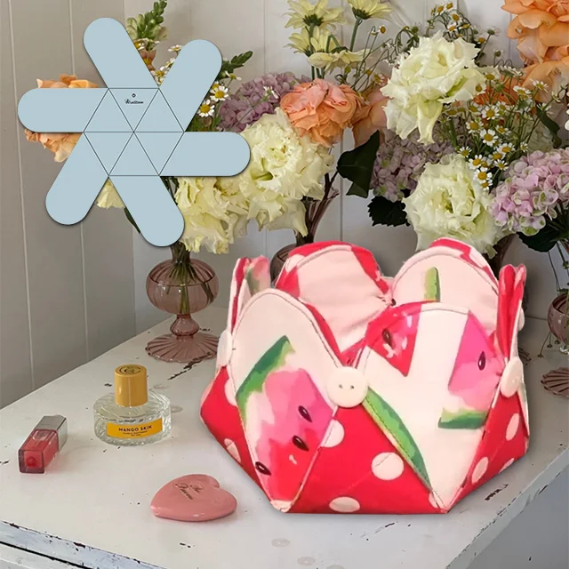 DIY Hexagon Fabric Storage Basket Sewing Template - Tutorial Included