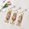 3Pcs Diamond Painting Rose Bouquet Bookmark for Book Lovers