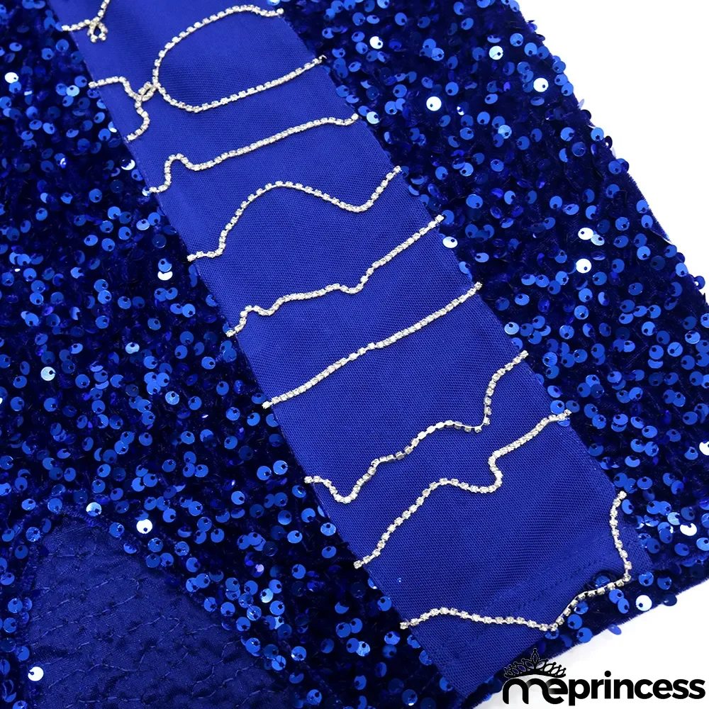 Sexy Sequin One Shoulder Split Mini Dress