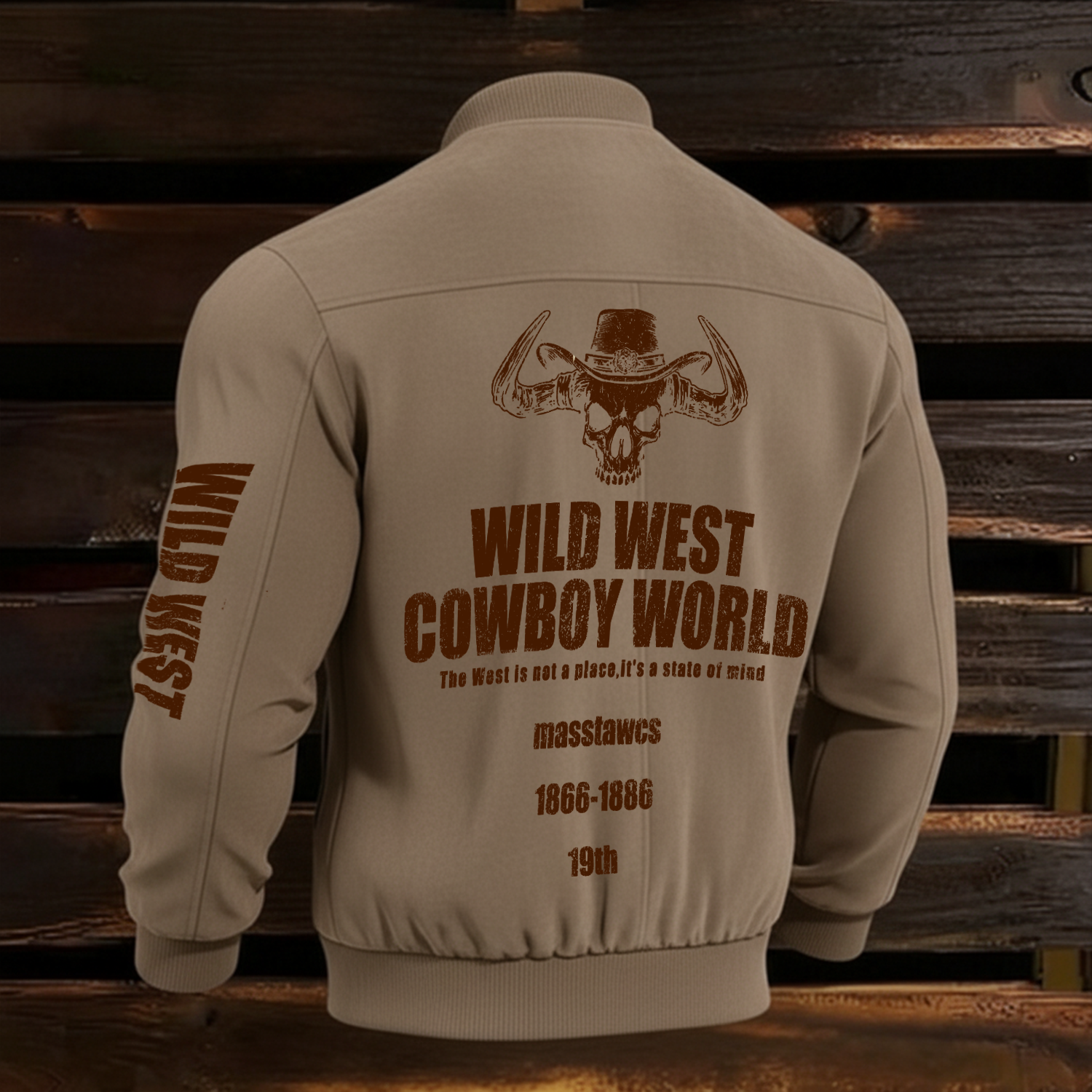 Classic Western Ranch Vibe Suede Jacket With Small Prints