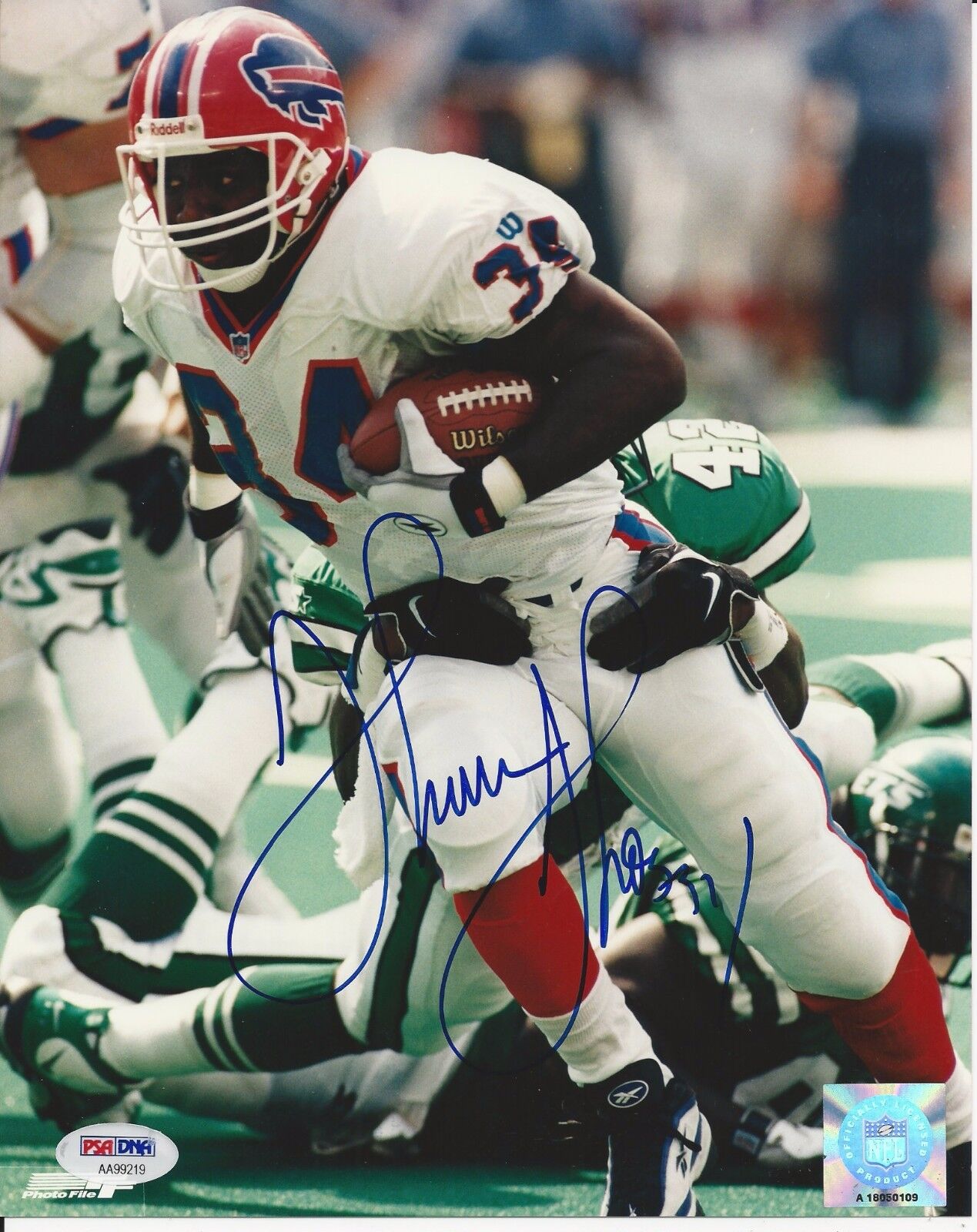 THURMAN THOMAS Signed Buffalo BILLS 8x10 Photo Poster painting w/ PSA COA