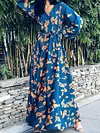 Bohemia Printed Loose Long Sleeves Maxi Dress
