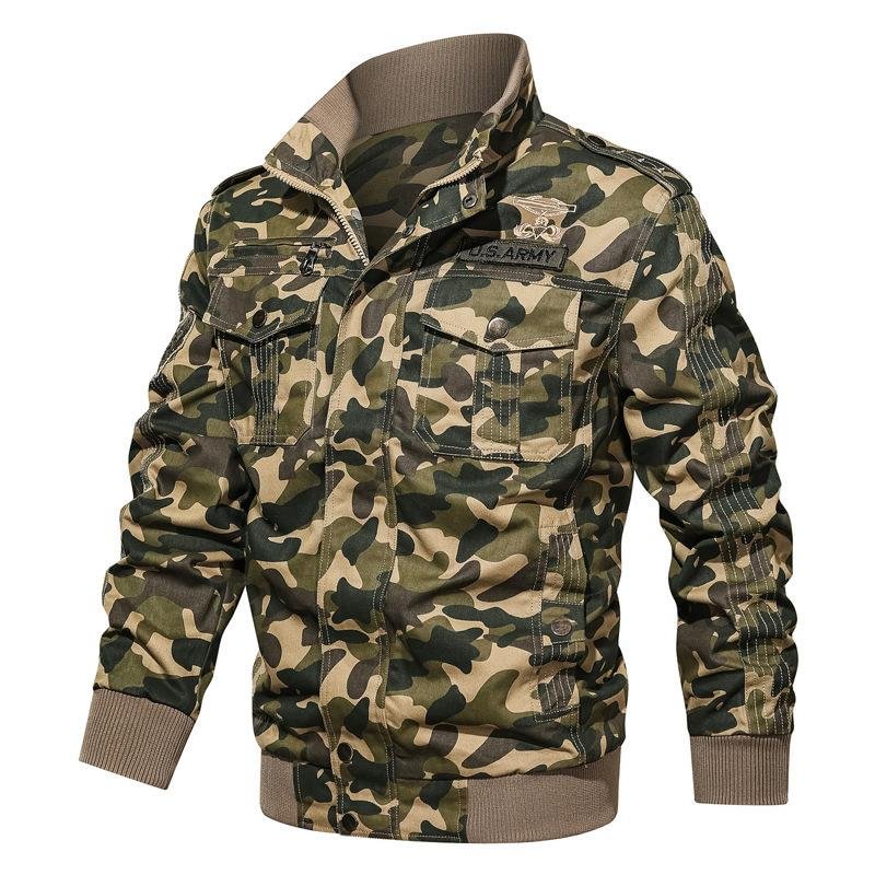 Outdoor Padded Embroidered Armband Flight Jacket / [viawink] /