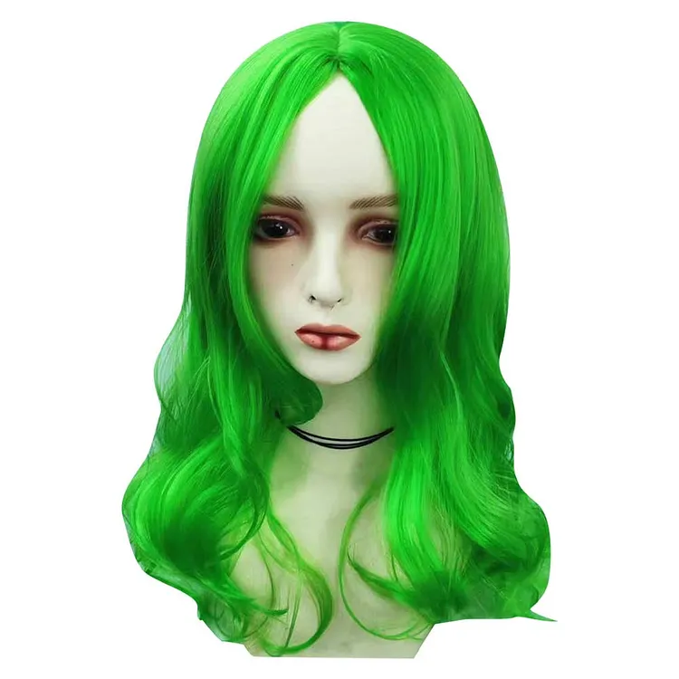 Kids Children Joker 2 (2024) Fleck Green Wig Cosplay Accessories Halloween Carnival Props