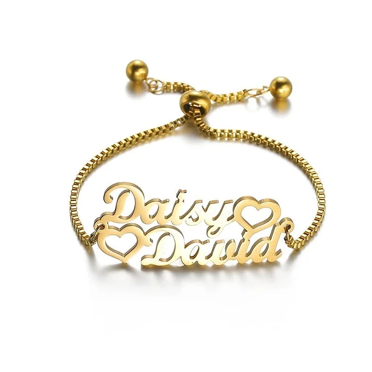 Custom 2 Name Ladies Bracelet