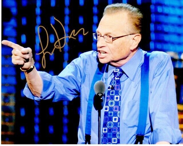 Larry King Signed - Autographed CNN Host 8x10 inch Photo Poster painting - Larry King Live