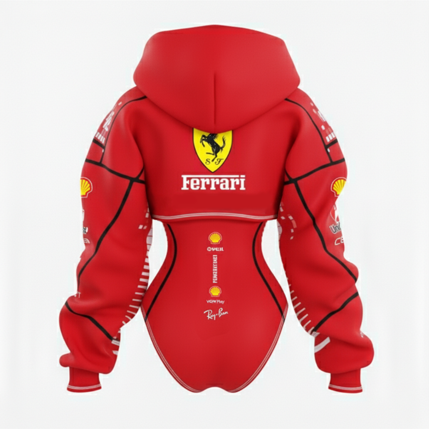 2026 New Women's Racing Team Logo Digital Print Irregular Cut Suit