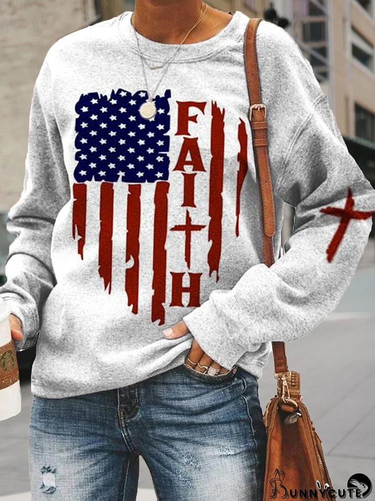 Women's Flag Faith Casual Sweatshirt