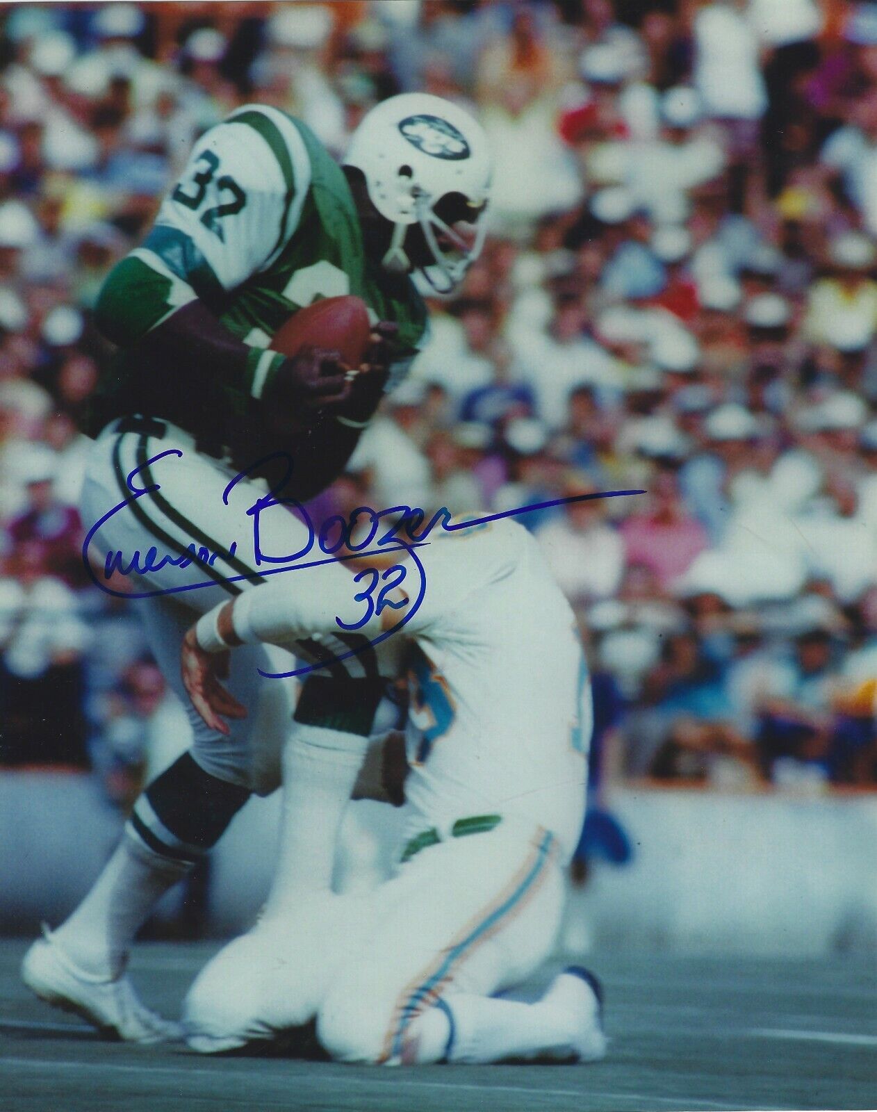 Autographed EMERSON BOOZER 8X10 New York Jets Photo Poster painting - w/COA