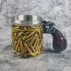 Chope &agrave; bi&egrave;re cr&eacute;ative en acier inoxydable en forme de pistolet