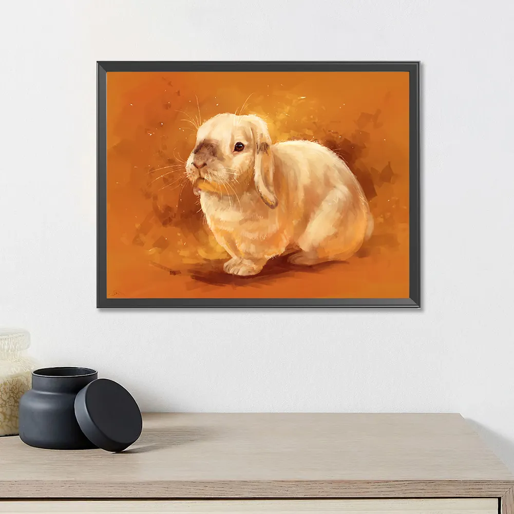 Full Round Diamond Painting 40*30cm - Rabbit