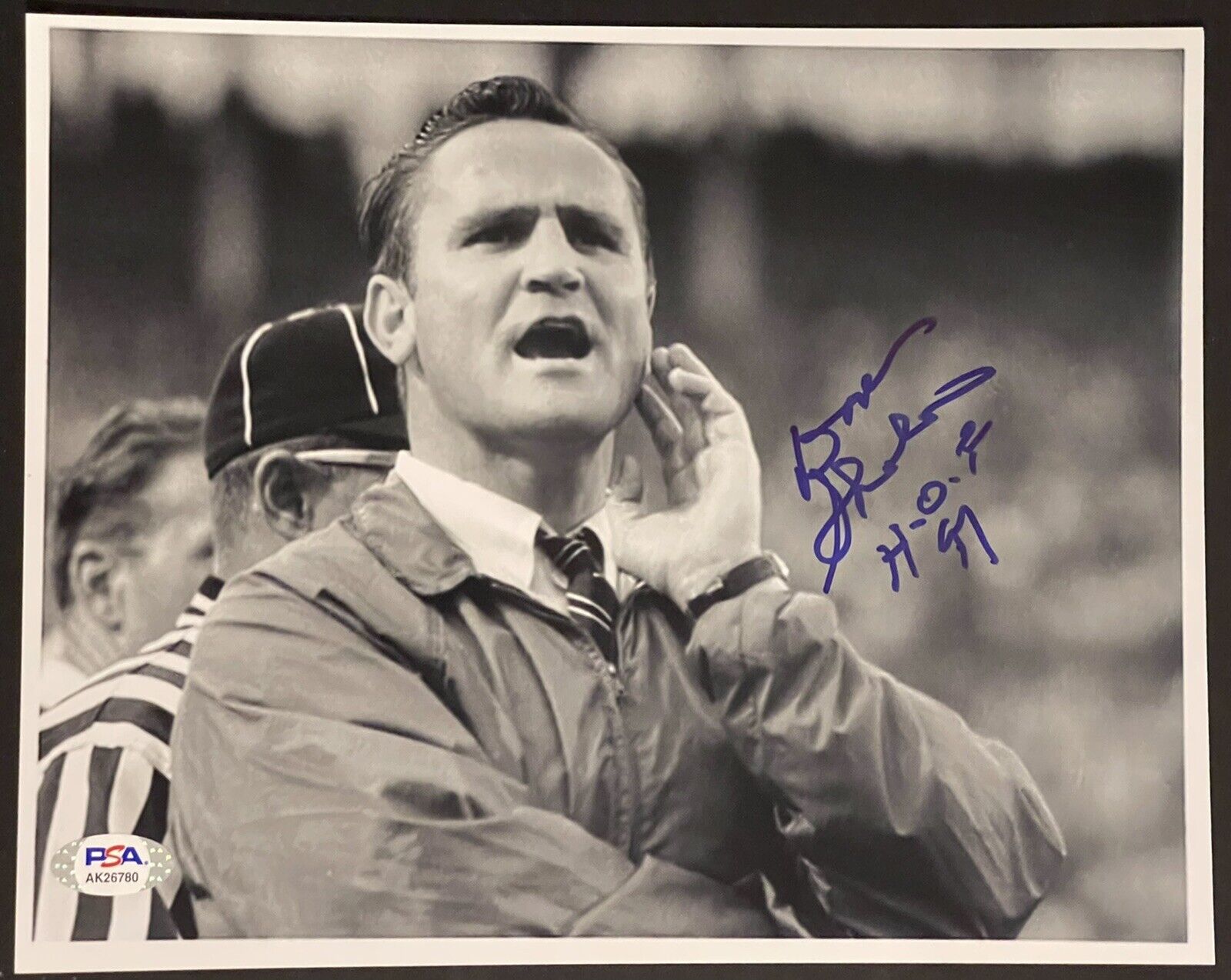 Don Shula Signed Autographed Miami Dolphins B&W 8x10 Photo Poster painting 17-0 PSA/DNA