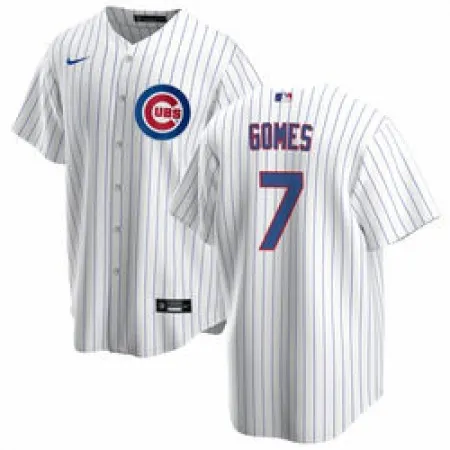 Youth Chicago Cubs #7 Yan Gomes White Cool Base Stitched Baseball Jersey