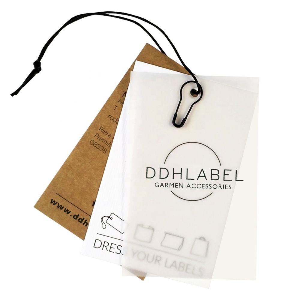 Customized Wholesale Print Luxury Durable Brand Advertising Hang Clothing Garment Tags