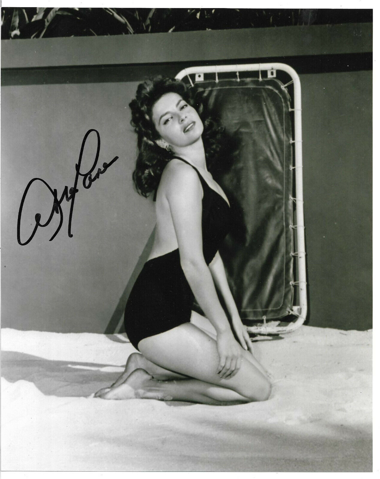 Abbe Lane Authentic Signed 8x10 Black/White Photo Poster painting Autographed, Actress