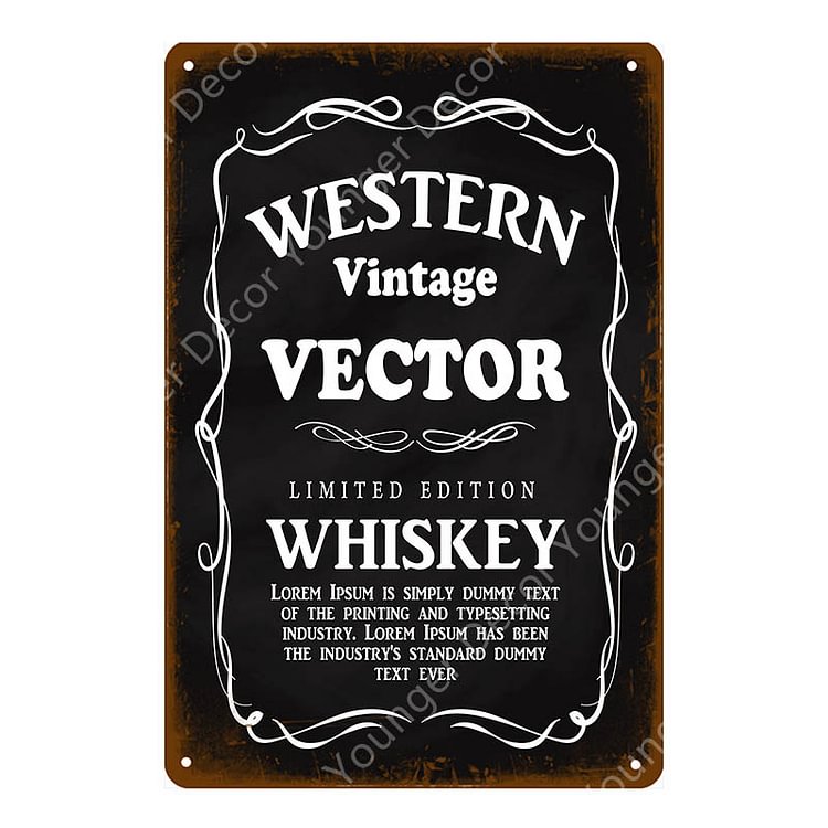 【20*30cm/30*40cm】Western Vintage Wector Whiskey - Vintage Tin Signs/Wooden Signs