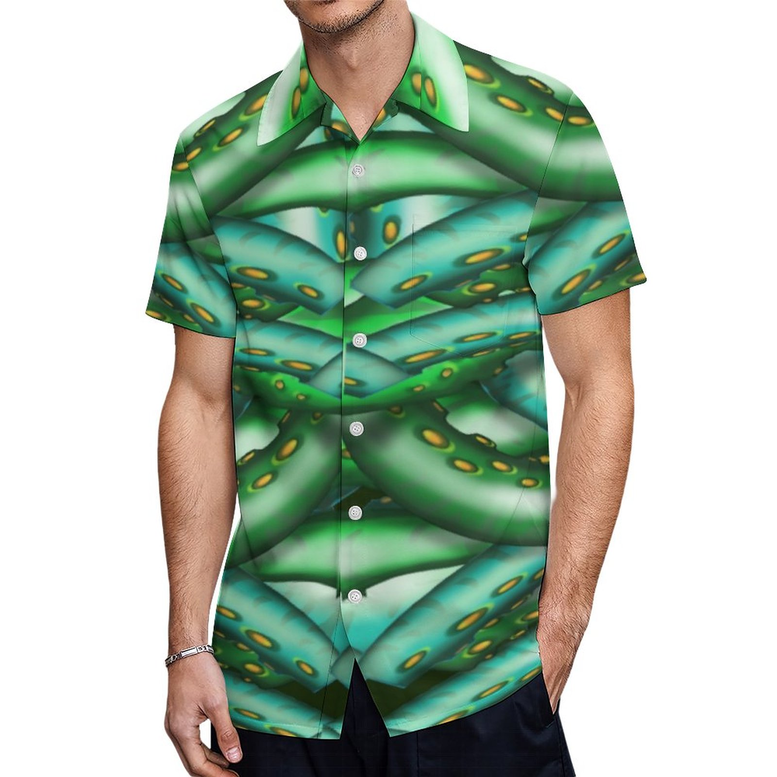 Tentacle Wrap By Jetpackcorps Hawaiian Shirt Mens Button Down Plus Size Tropical Hawaii Beach Shirts