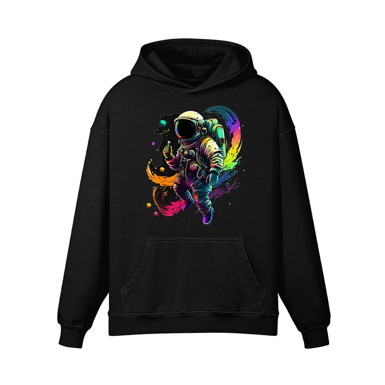 Astronaut in Space Colorful Vibrant Psychedelic Hoodie