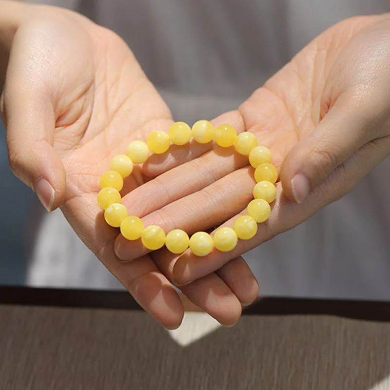 Amber Bead Emotional Balance Adjustable Bracelet