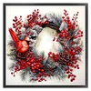 Christmas Wreath And Bird-11CT Counted Cross Stitch 40*40cm