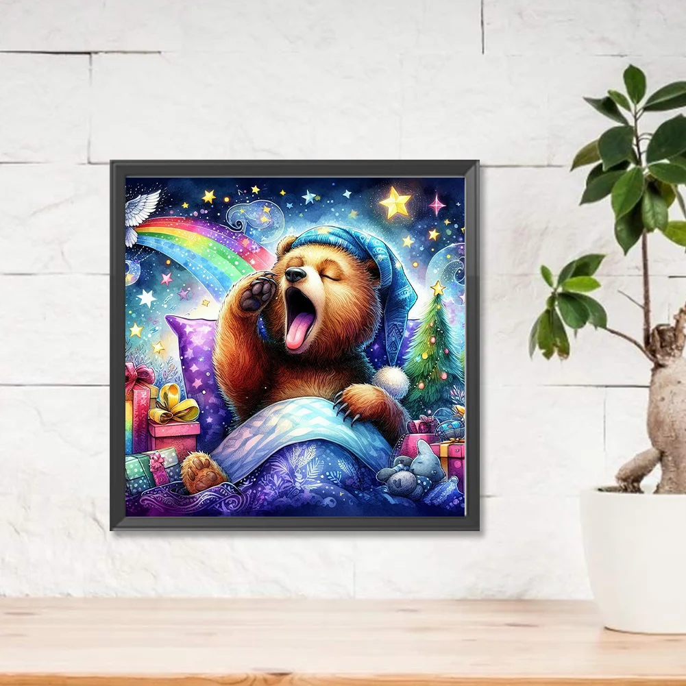 Diamond Painting - Full Round Drill - Sleeping Bear(Canvas|40*40cm)