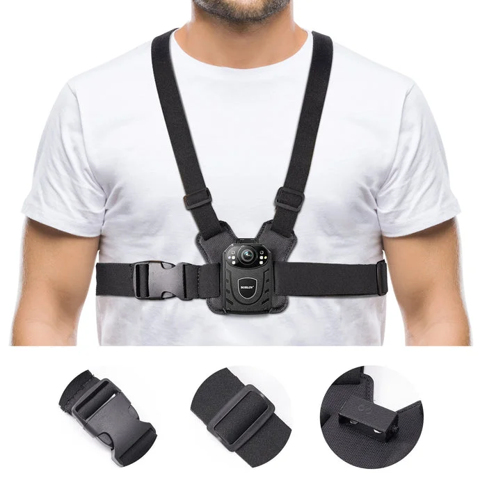 BOBLOV NEW Dual Shoulder Mount, Vest Mount for All Brand Body Camera, Hands Free Shoulder Camera Mount