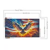 (US Only)5D DIY Full Round Drill Diamond Painting Independence Day Eagle Kit 70x40cm