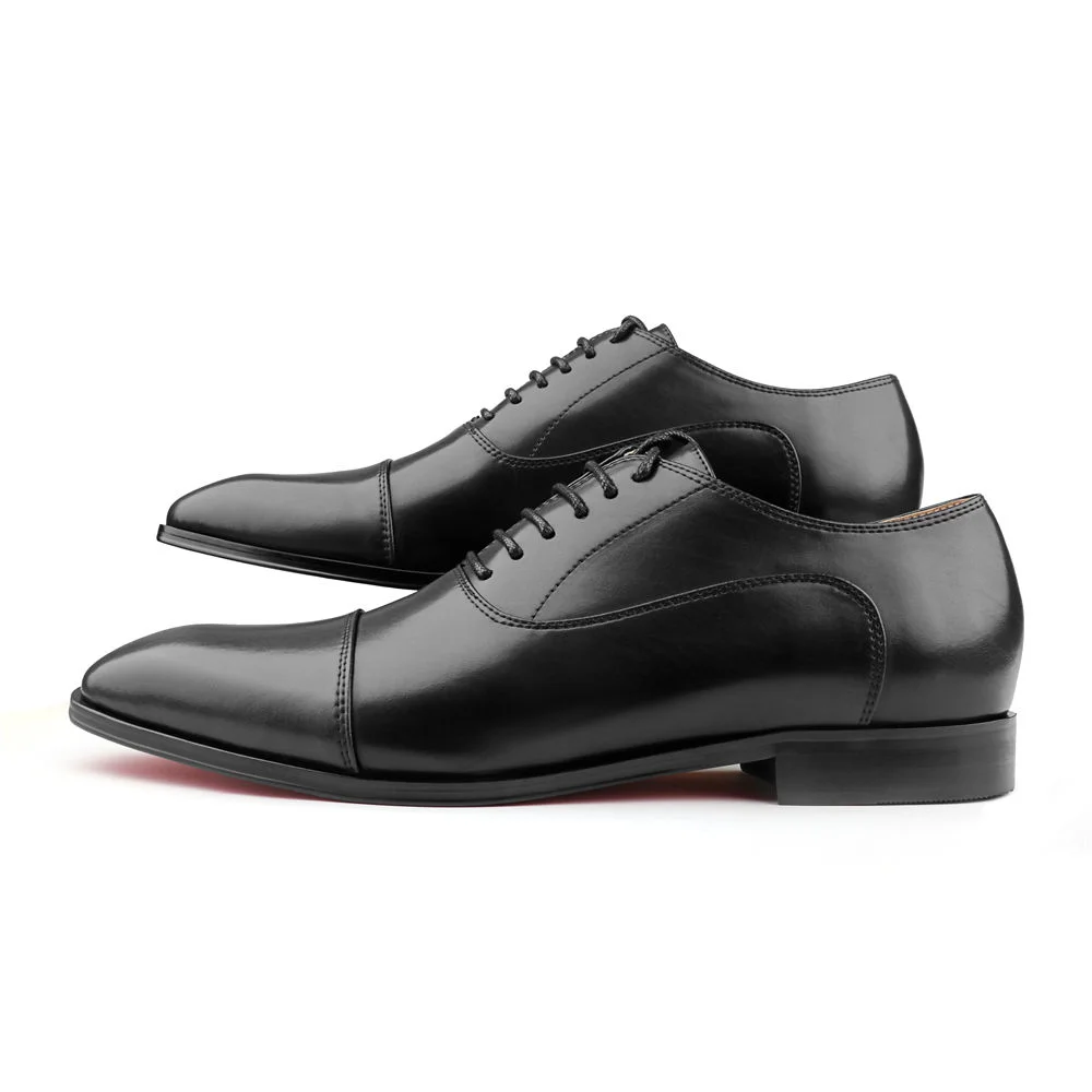 Merumote Gentleman's Oxford Shoes Red bottom Classic LaceUp Formal Party Shoes-MERUMOTE