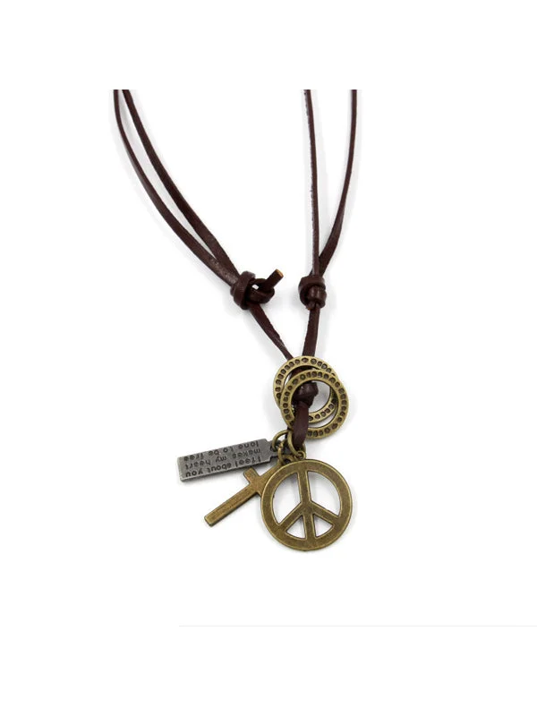 Cross Peace Necklace