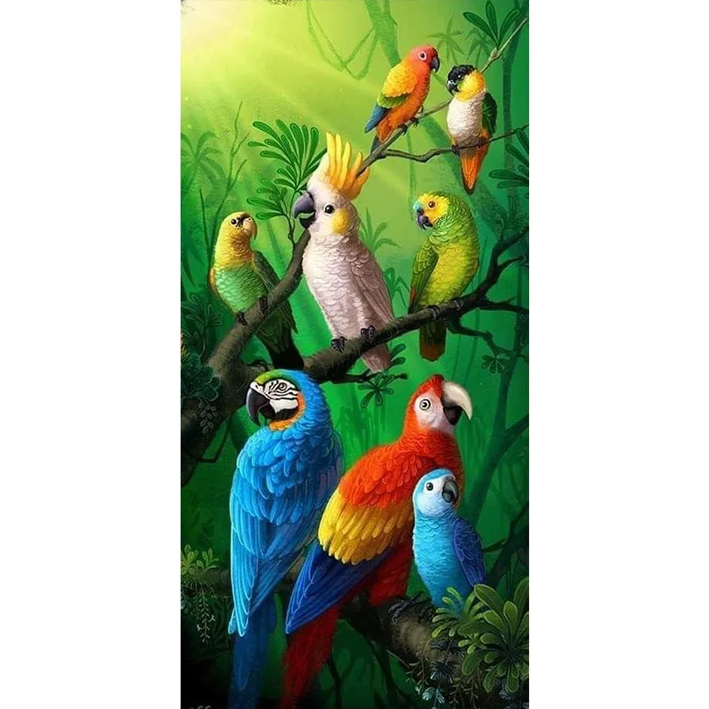 Full Round Diamond Painting - Parrot(40*80cm)