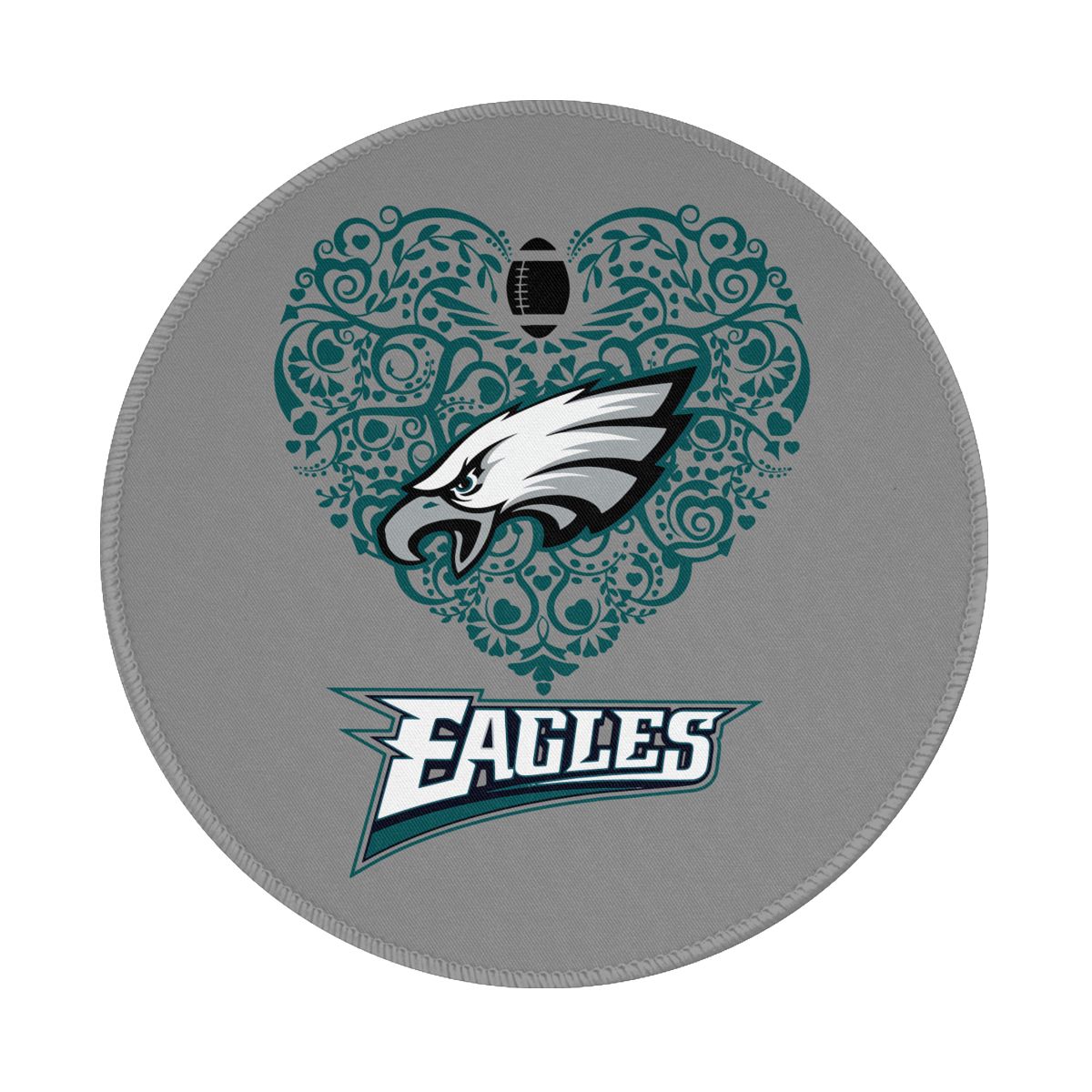 Philadelphia Eagles Heart Gaming Round Mousepad for Computer Laptop