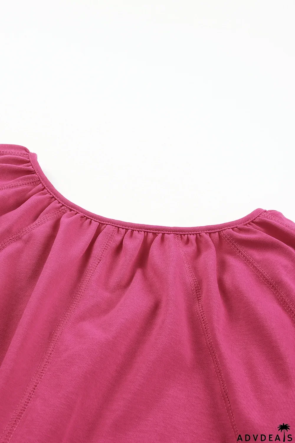 Rose Split V Neck Dolman Top