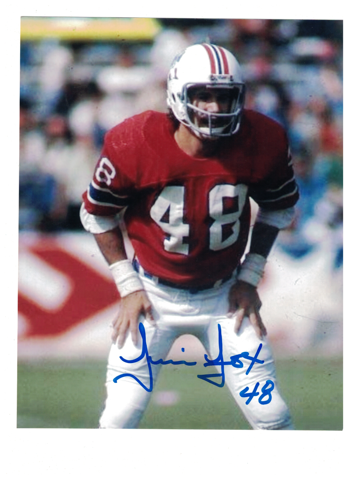 Tim Fox New England Patriots Signed 8 x 10