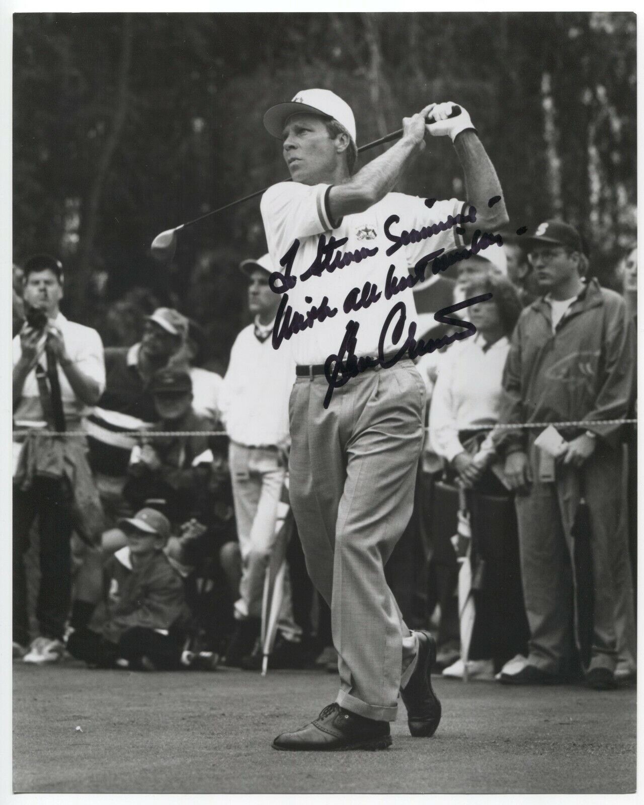 Ben Crenshaw Signed 8x10 Inch Photo Poster painting Vintage Golf Autographed Inscribed To Steve