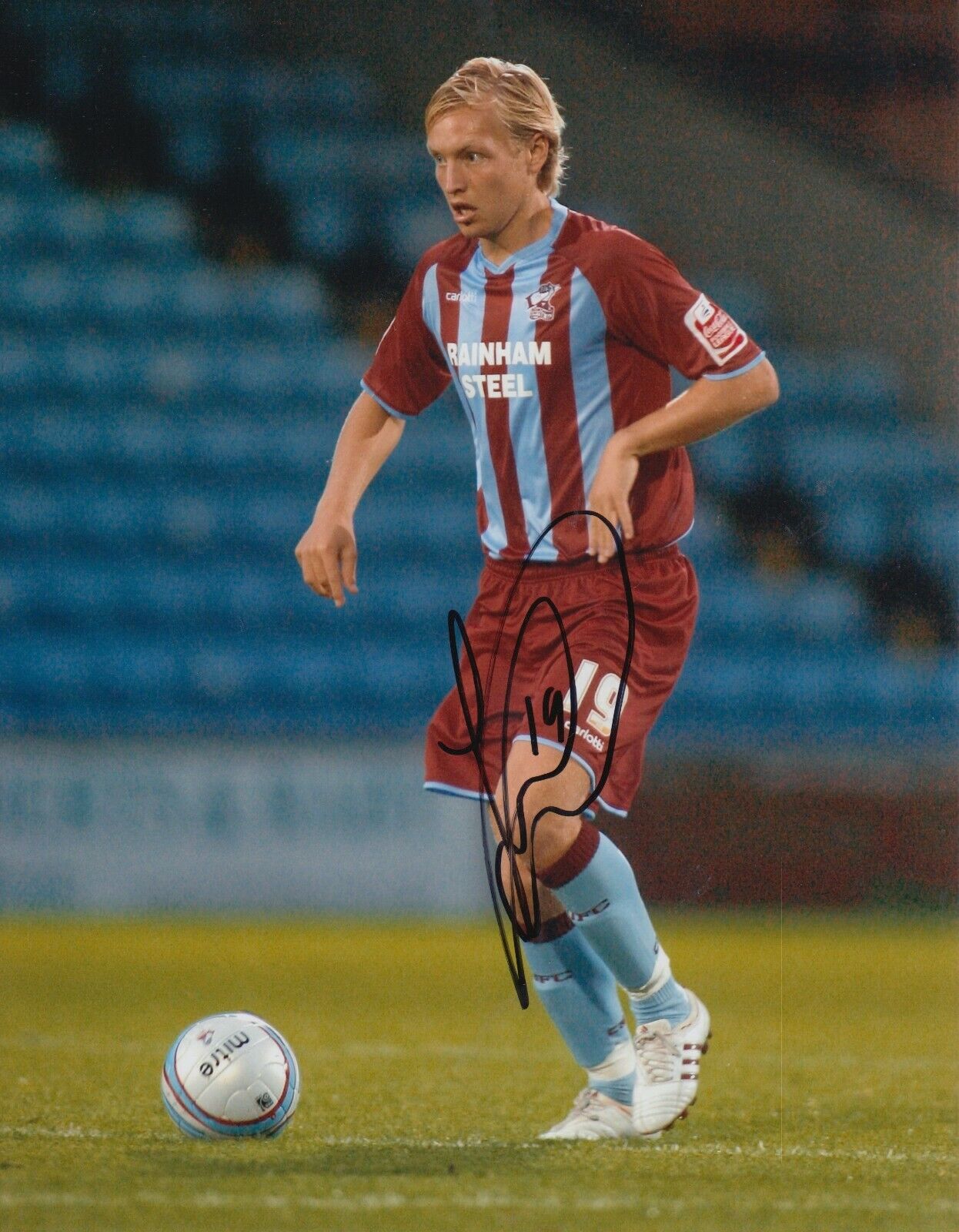 Josh Wright Hand Signed 10x8 Photo Poster painting - Scunthorpe United Autograph 1.