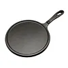 Cast Iron Round Griddle Nonstick Flat Skillet for Camping Indoor Outdoor Cooking