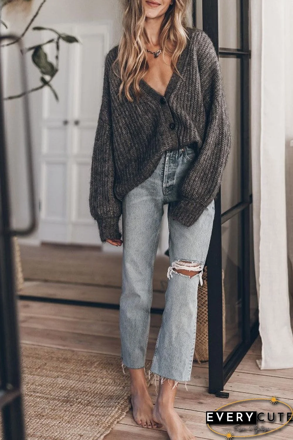 Casual Simplicity Solid Cardigan Collar Outerwear(3 Colors)