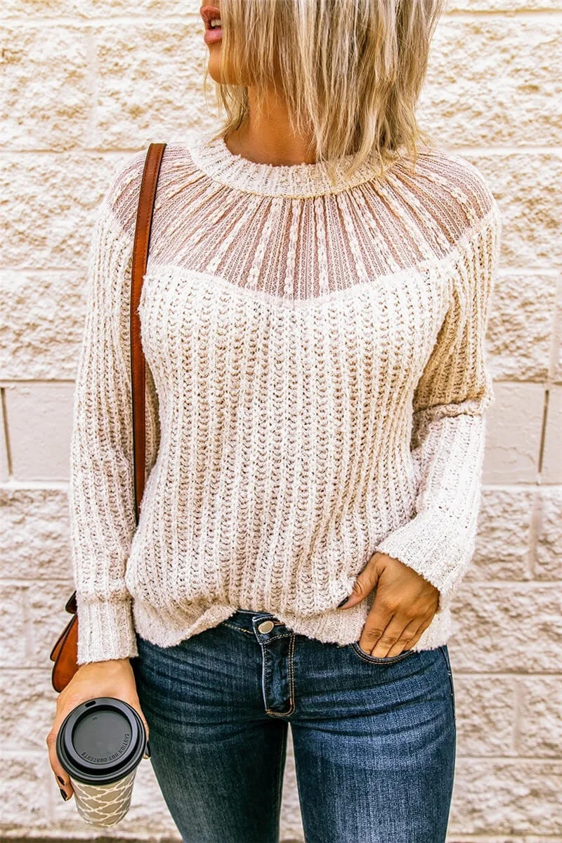 Fashion Lace Patchwork Sweater