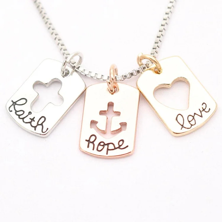 Faith Hope Love Symbol Necklace
