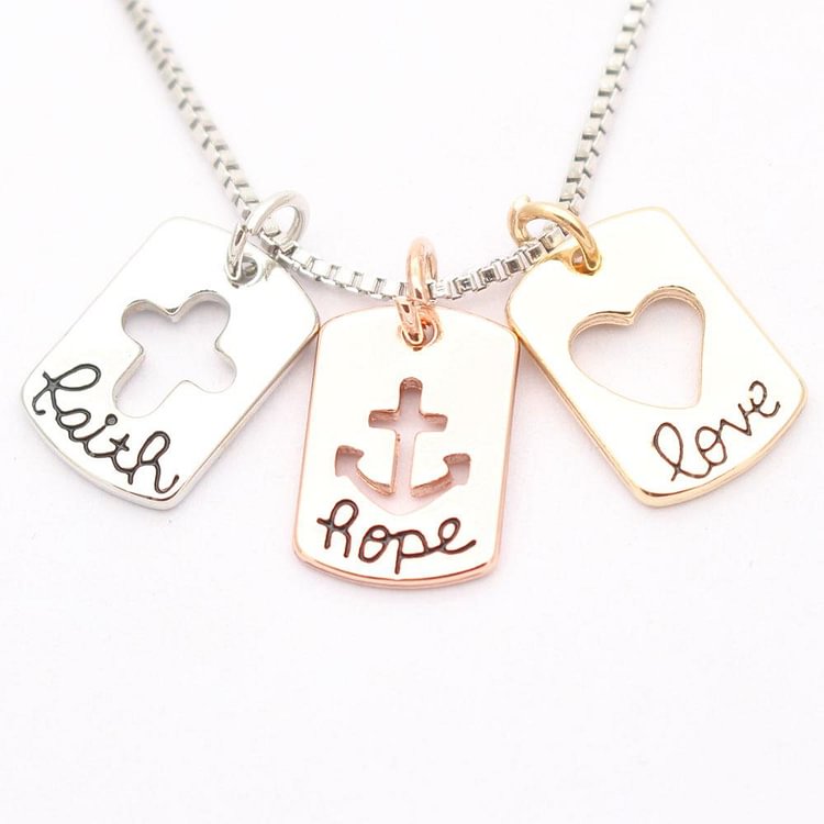 Faith Hope Love Symbol Necklace