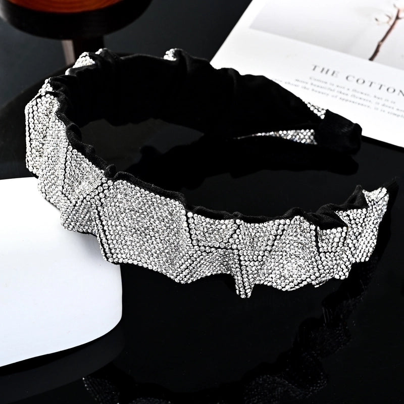 Retro Geometric Rhinestone Hair Band 1 Piece