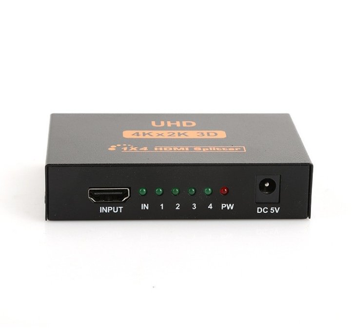 4K*2K HDMI Splitter 1 To 4 Support Full HD 1080P 3D HDMI Splitter 1*4 Black