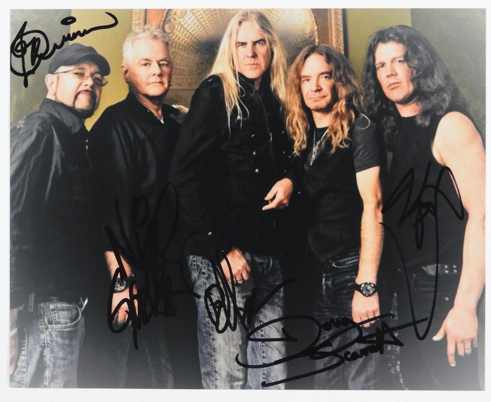 Saxon JSA Autograph Fully Signed 8 x 10 Photo Poster painting Paul Quinn Biff Byford Doug +