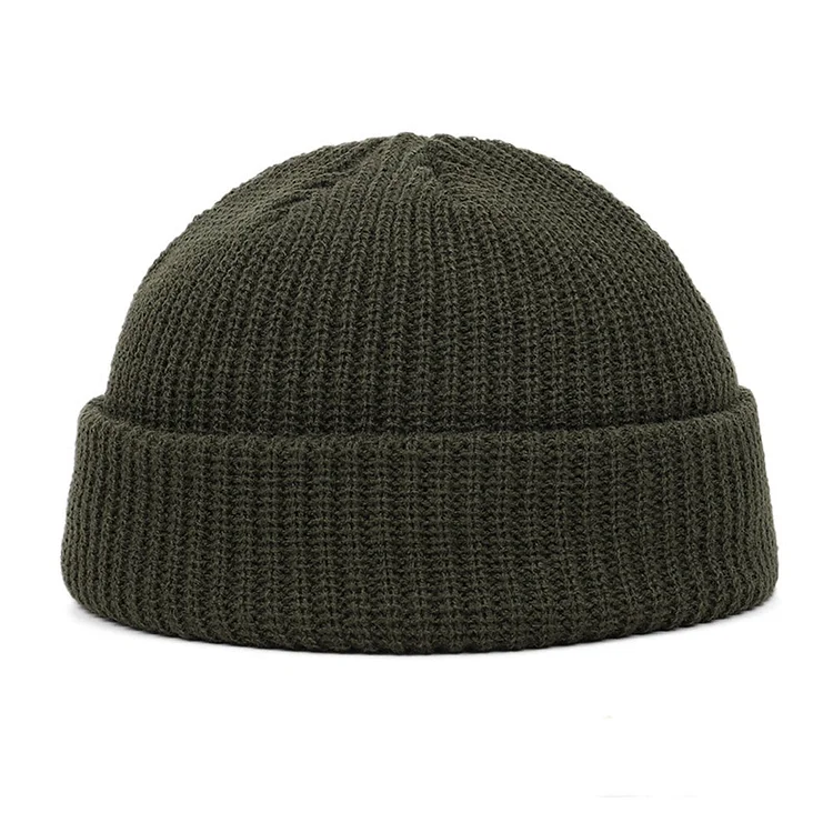 Winter Warm Beanies Casual Short Thread Hip Hop Hat Adult Men  Knitted Skull Cap at Hiphopee