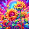 (4-Pack)Flower-Full Round Diamond Painting 30*30CM