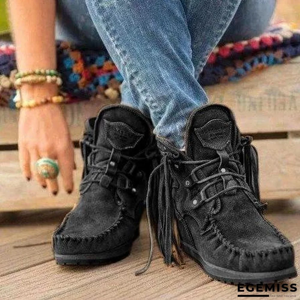 Women's Boots with Thick Tassels In Winter | EGEMISS