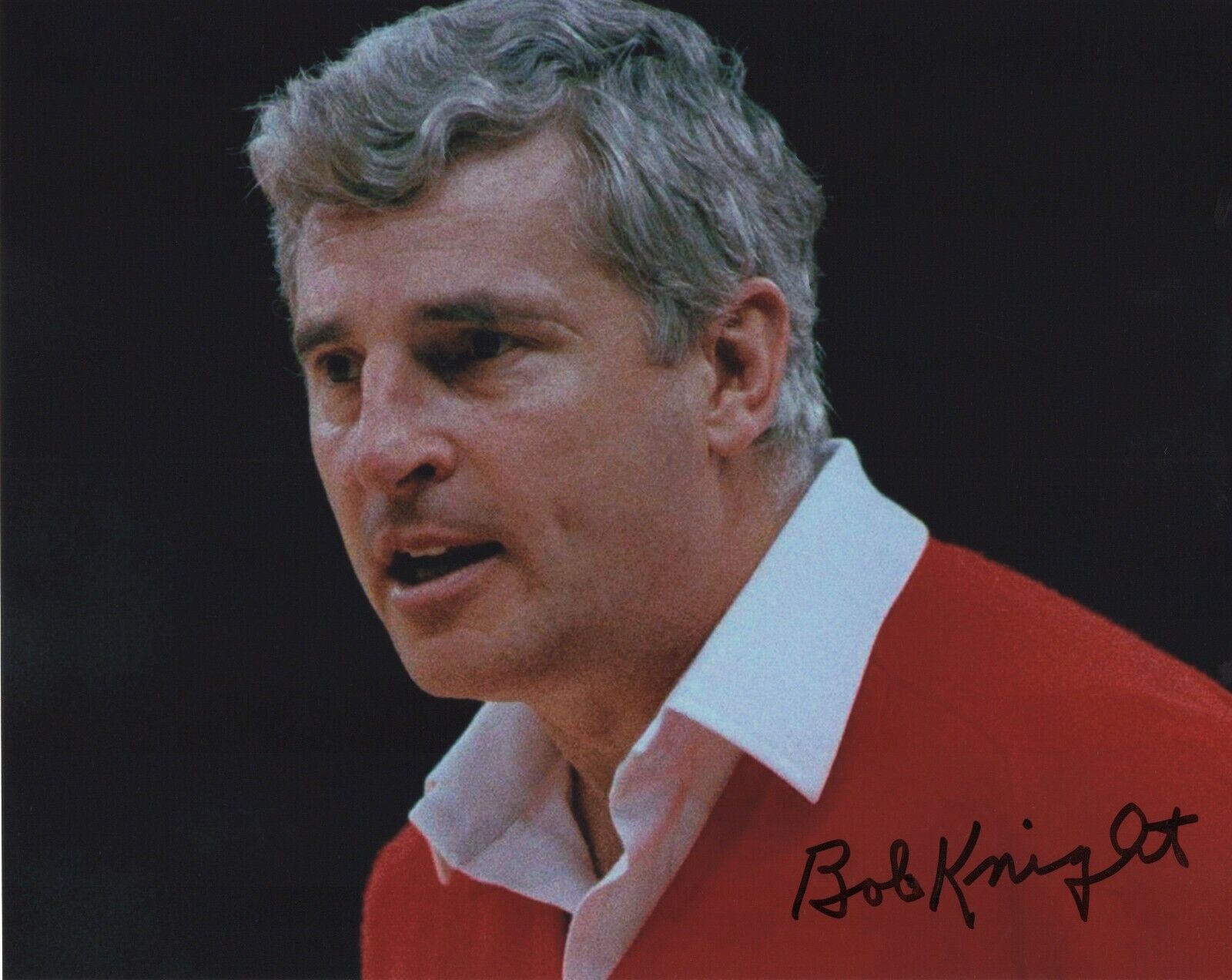COACH BOBBY KNIGHT SIGNED AUTOGRAPH INDIANA HOOSIERS 8X10 Photo Poster painting #2