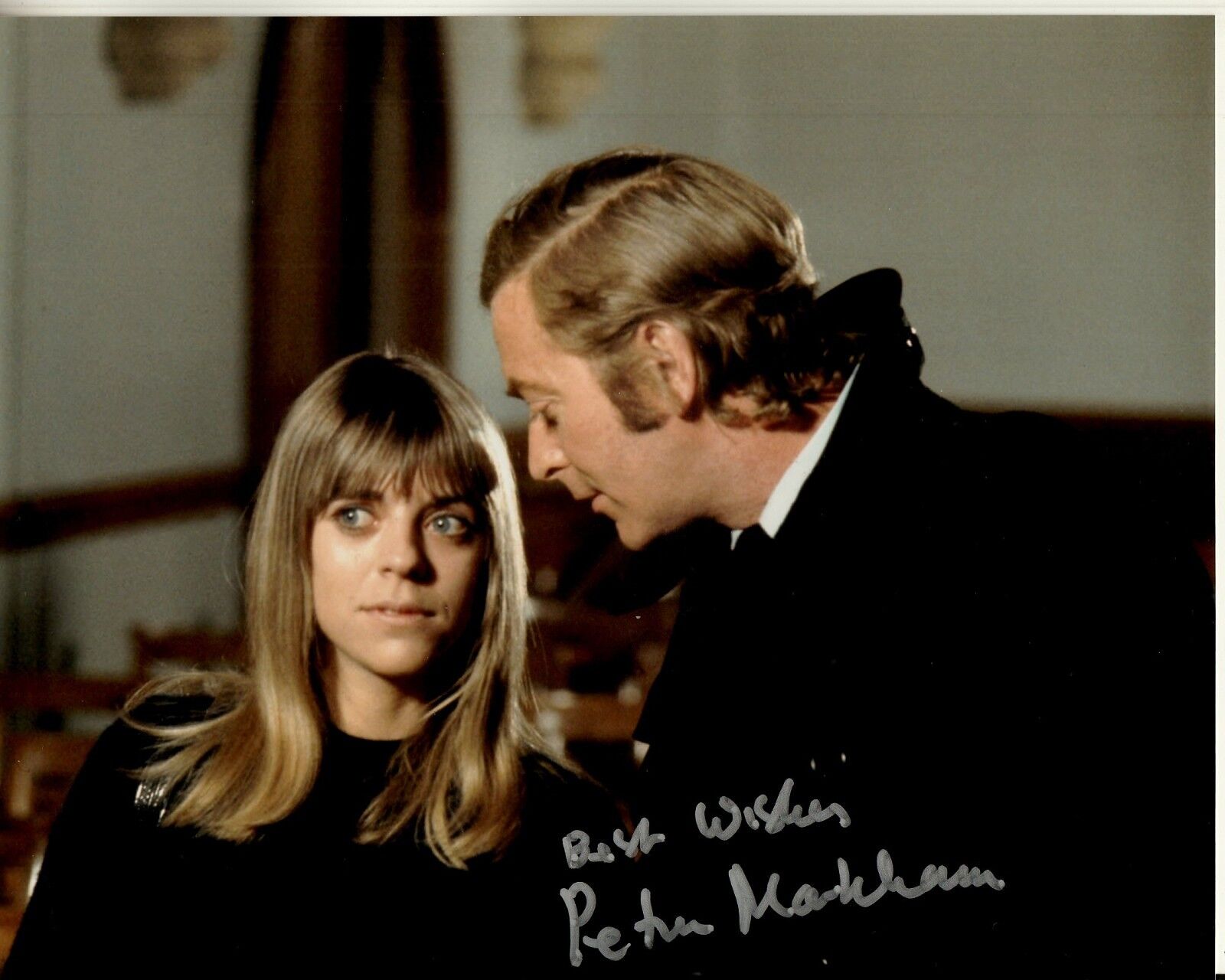 PETRA MARKHAM hand-signed GET CARTER 8x10 w/ uacc rd coa MICHAEL CAINE CLOSEUP